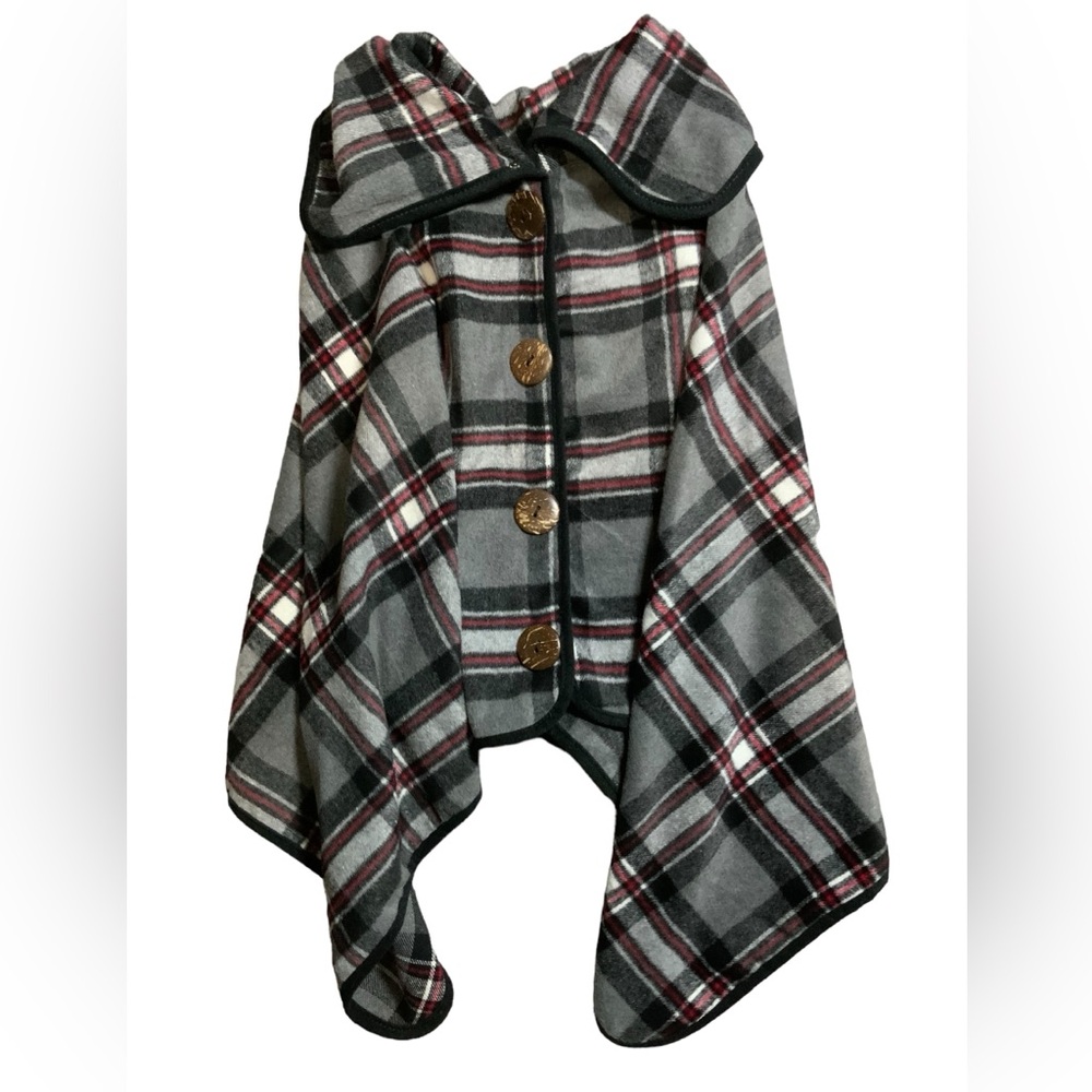 Fleece Collared Poncho